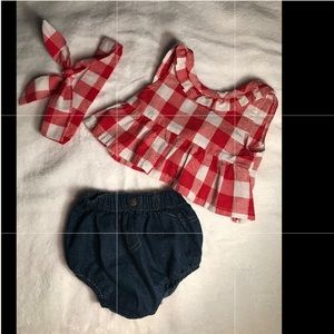 SOLD Baby girl crop top and shorts